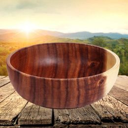 Bowls Eco Friendly Wooden Salad Bowl Container Fruit Serving Kitchen Tableware