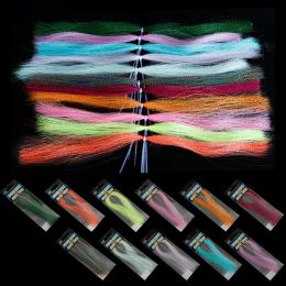 1 Pack Fishing Tying Crystal Twisted Flashabou Holographic Tinsel Fly Flash For Jig Hook Lure Assist Making Material