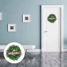 Decorative Flowers Artificial Garland Emulation Wreath Door Hanging Eucalyptus Creative Decoration Home Wood Outdoor Fresh Style