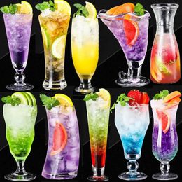 Wine Glasses Household Juice Cup Glass Clear Milk Tea Commercial Large Beverage Cola Smoothie