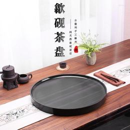 Tea Trays Stone Tray Round Teapot Bearing Cup Natural Rough Table Victory Over Wujin