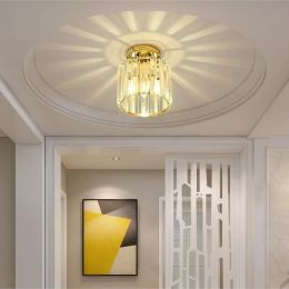 Nordic Simple Led Ceiling Lights Crystal Lampshade Round Square Unique Lamp Designs Wall Aisle Corridor Living Room Pendant