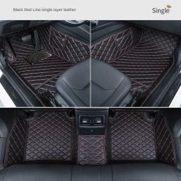 Alfombrillas de cuero PU personalizadas para coche, accesorios interiores para Jeep Cherokee 2018-2022 Patriot 2009-2017 Renegade