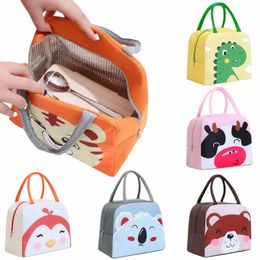 cute Carto Animal Tote Insulated Thermal Lunch Bag Cute Carto Picnic Food Storage Lunch Box Cooler Bags x0dF#