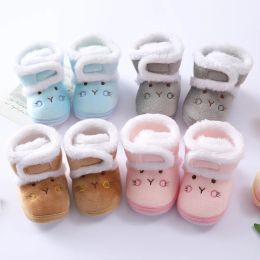 Autumn Winter Sweet Warm Newborn Boots 1 Year baby Girls Boys First Walkers Shoes Toddler Soft Sole Fur Snow Boots 0-18M