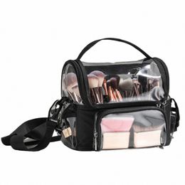new PVC Makeup Bag For Women Large Capacity Travel Waterproof Transparent Cosmetic Box With Compartments w5Cz#