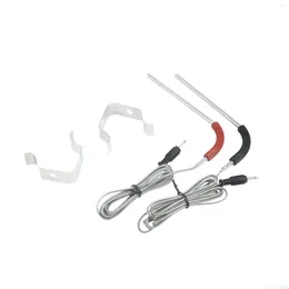 Tools 2sets Grill Probes With Holder Clip Fit For Weber Igrill 2 Mini 3 Black & Red Cooking Monitor