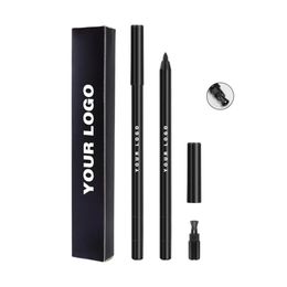 6.5g Private Label Eyeliner Pen Custom Bulk Waterproof Eye Liner with Built-in Pencil Sharpener Balck Colour Waterproof Makeup 240327