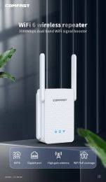 Comfast 3000Mbps Repeater 2.4&5.8Ghz Dual Band Routing Wifi6 Whole House Coverage Cf-XR186 Signal Booster