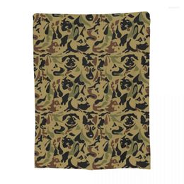 Blankets Multifunction Pet German Shepherd Dog Camouflage Blanket Accessories Bed Decorative Throw Thin Fleece For Travel