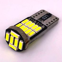 50PCS W5W T20 Led Bulbs Canbus T10 4014 26 SMD 6000K Car Interior Dome Reading Licence Plate Light Signal Lamp white yellow