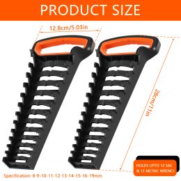 2Pcs Wrench Organiser Tray Tool Socket Wrenches Hand Tools 8mm-19mm Wrench Holder Storage Rack Organiser Cabinet Storage Tool