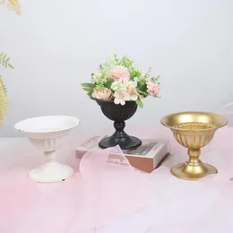 Vases Metal Flower Vase Table Centerpieces Candle Holders Anniversary Wedding Party Decoration Iron Pot Stand Home Ornaments
