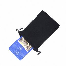 10pcs/lot Black Dice Bag Veet Tarot Card Storage Bag Jewelry Bag Mini Drawstring Package For Playing Cards Toy l0VW#