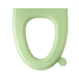 Toilet Seat Covers Cover For Bathroom EVA Cushion Washable With Handle Reusable Green