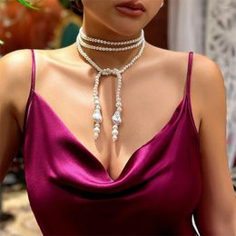 Pendant Necklaces Elegant DIY Imitation Pearl Necklace Light Luxury Multi-Layer Irregular Baroque Beaded For Women Jewellery