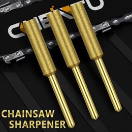 3/5/8pcs Coated Cylindrical Burr 4/4.8/5.5mm Chainsaw Sharpener Stone File Chain Saw Sharpening Carving Grinding Tools