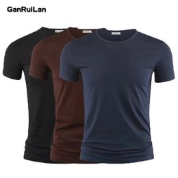Men T Shirt Tops O neck Short Sleeve Tees Mens Fashion Fitness Tshirt For Male Clothing Plue Size 240321