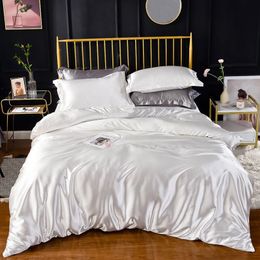 High-End Home Rayon Satin Bedding Set Luxury Single Double Duvet Cover Set High Quality King Queen Size Bedding Sets No Sheets 240322