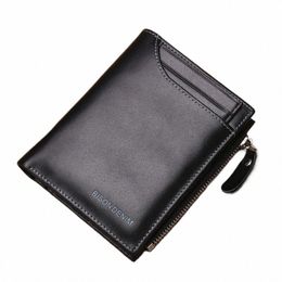 genuine Cowhide Leather Men Wallet RFID Blocking ID Card Holder Coin Pocket Purse Best Gift for Boyfriend Husband Father l2a9#