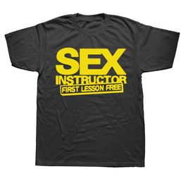 Funny Sex Instructor Printed Summer Humour Joke T Shirt O-neck Short Sleeve Casual Unisex T-shirt Hip Hop Streetwear Adult Tees 240321