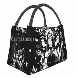 hekate Triple Godd Resuable Lunch Boxes Women Waterproof Goth Occult Halen Witch Thermal Cooler Food Insulated Lunch Bag 08dd#