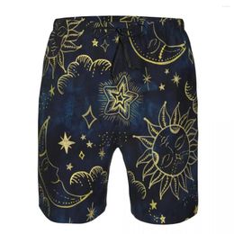 Men's Shorts Summer Swimwear Cosmos Astrology Sun Moon Beachwear Swim Trunks Men Swimsuit