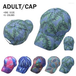 Ball Caps Fashion Banana Leaf Printing Baseball Cap Women Korean Version Adjustable Snapback Unisex Outdoor Casual Dad Sun Hat