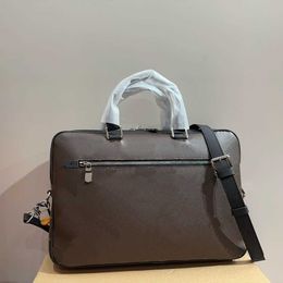 Designer Bag Halloween Lanboli Handbags Business Briefcase Bags Lattice Luxury Unisex Women Laptop Sacoche Strip Cbcht