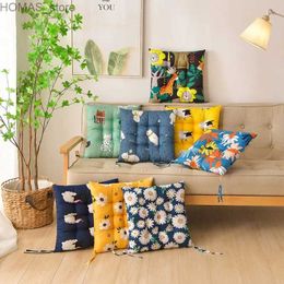 CushionDecorative Pillow Square chair soft cushion thick seat cushion dining seat cushion courtyard home office indoor and outdoor garden sofa button cushion with