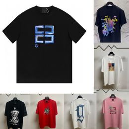 Maglietta da uomo firmata Camicia in cotone Girocollo girocollo Maglietta da donna da uomo Maglietta estiva da uomo Magliette Lettere Stampa Camicie Estate Casual Classica T-shirt grafica oversize moderna