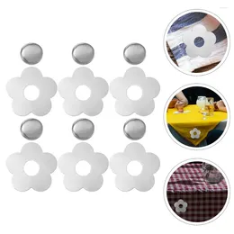 Table Mats 6pcs Magnetic Suction Tablecloth Pendant Stainless Steel Cover