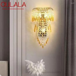 Wall Lamp OULALA Contemporary Crystal Indoor Art Living Room Bedroom Bedside Luxurious El Corridor Hallway