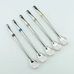 Drinking Straws Reusable Straw Metal 304 Stainless Steel Set With Brush Bar Cocktail For Glasses Drinkware