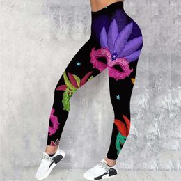 Women's Pants Mardi Gras For Women Carnival Print Casual Sports Yoga Leggings Outfits Fashion Stretch