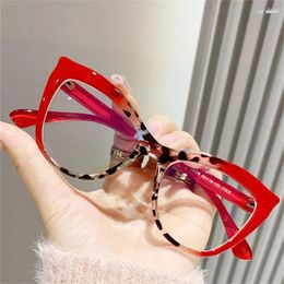 Sunglasses Anti Blue Light Glasses For Women Reading Blocking Spectacles Fashion Gradient Color Cat Eye Frame Eyeglasses