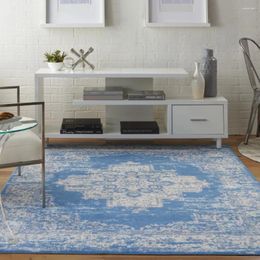 Carpets Persian Blue 5'3" X 7'3" Area Rug (5x7) Freight Free Carpet Decoration Home Decorations Room Decor Textile Garden