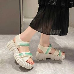 Slippers Round Tip Number 41 Women Comfortable Sandals Brand White Flat Shoes Sneakers Sport Year's Novelties Styling