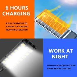 713COB Solar Led Light Outdoor 20000mAH Super Bright Lamp Waterproof Garden Light Remote Control Solar Street Lamp 3000W Lumens