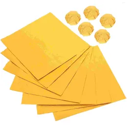 Baking Tools 200 Pcs Food Golden Chocolate Candy Tissue Paper Wrappers Aluminium Foil Wrapping