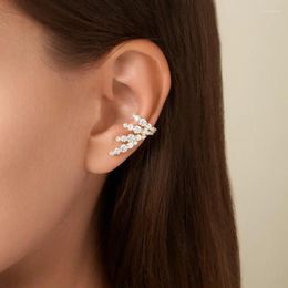 Dangle Earrings Brass With 18K Gold Zircon Ear Cuff Women Jewelry Punk Party Gown Runway Rare Korean Japan Boho Hiphop