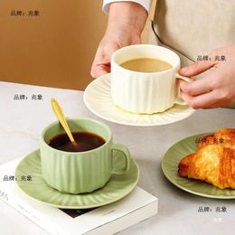 Cups Saucers Coffee Cup Mug Ins High Beauty And Plate Set Cute Afternoon Tea Couple Breakfast