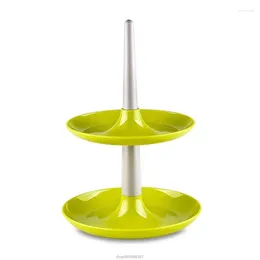 Hooks 2 Tier Storage Tray Detachable Cake Stand Dessert Organizer Holder For Wedding Birthday Party Display Drop