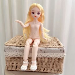 30cm BJD Doll Makeup Face Multi-color Beautiful Pupils Hair Colors Movable Joints Girl's Toys