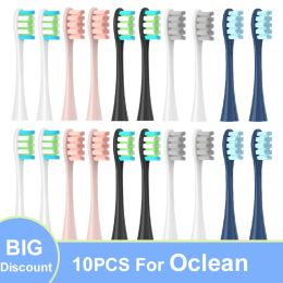 Head 10 PCS Replacement Brush Heads for Oclean X/ X PRO/ Z1/ F1/ One/ Air 2 /SE/Flow DuPont Soft Suitable Vacuum Bristle Nozzles