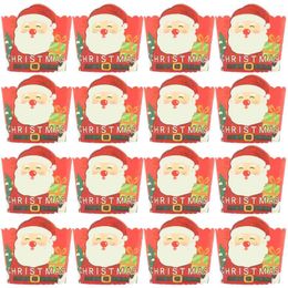Disposable Cups Straws 50 Pcs Christmas Cupcake Box Muffin Cartoon Decoration Paper Liners For Baking Xmas Theme Wrapper Coating Small