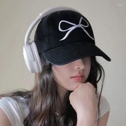 Ball Caps Embroidered Baseball Cap Spring And Summer Sun Protection Versatile Cute Sweet Beautiful Woman's Hats