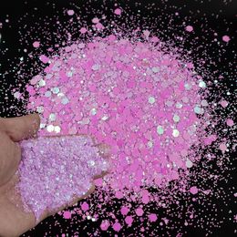 500g Shell Chameleon Nail Glitter 02 1 25mm Holographic Beauty Sequins Paillette MixHexagon Manicure Flakes Slices 240328