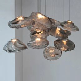 Nordic Style Glass Led Pendant Lights for Living Dining Room Bar Counter Designer Chandelier Home Decor Hanging Light Fixture