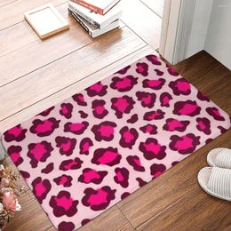 Bath Mats Mat For Shower Home Decor Red Cheetah Print Foot Leopard Vintage Toilet Pad Quick Dry Non Slip DIY Bathroom Accessories